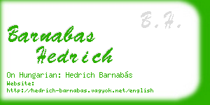 barnabas hedrich business card